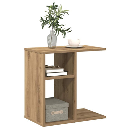 vidaXL Table d'appoint Chêne Artisan 50x30x50 cm Bois d'ingénierie