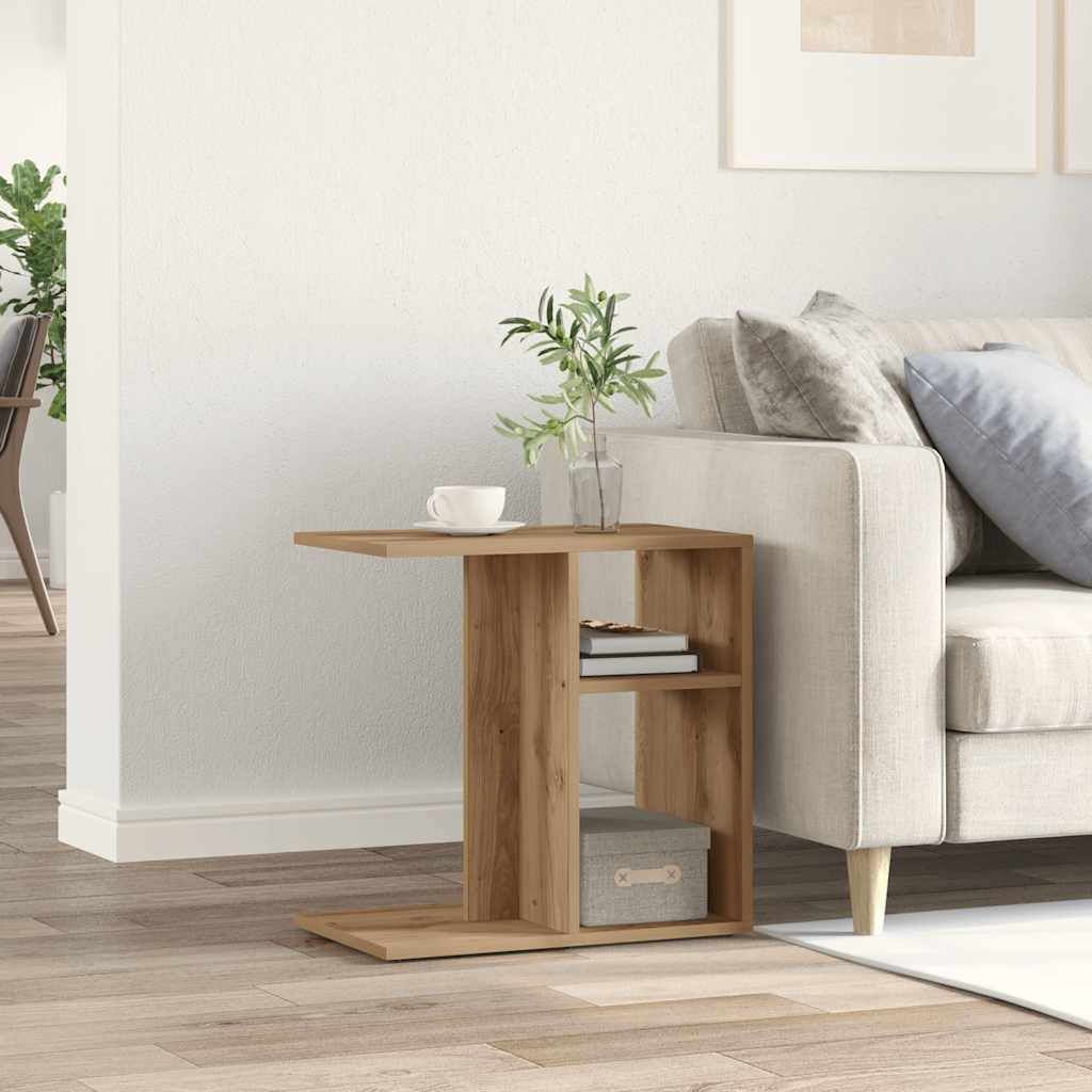 vidaXL Table d'appoint Chêne Artisan 50x30x50 cm Bois d'ingénierie