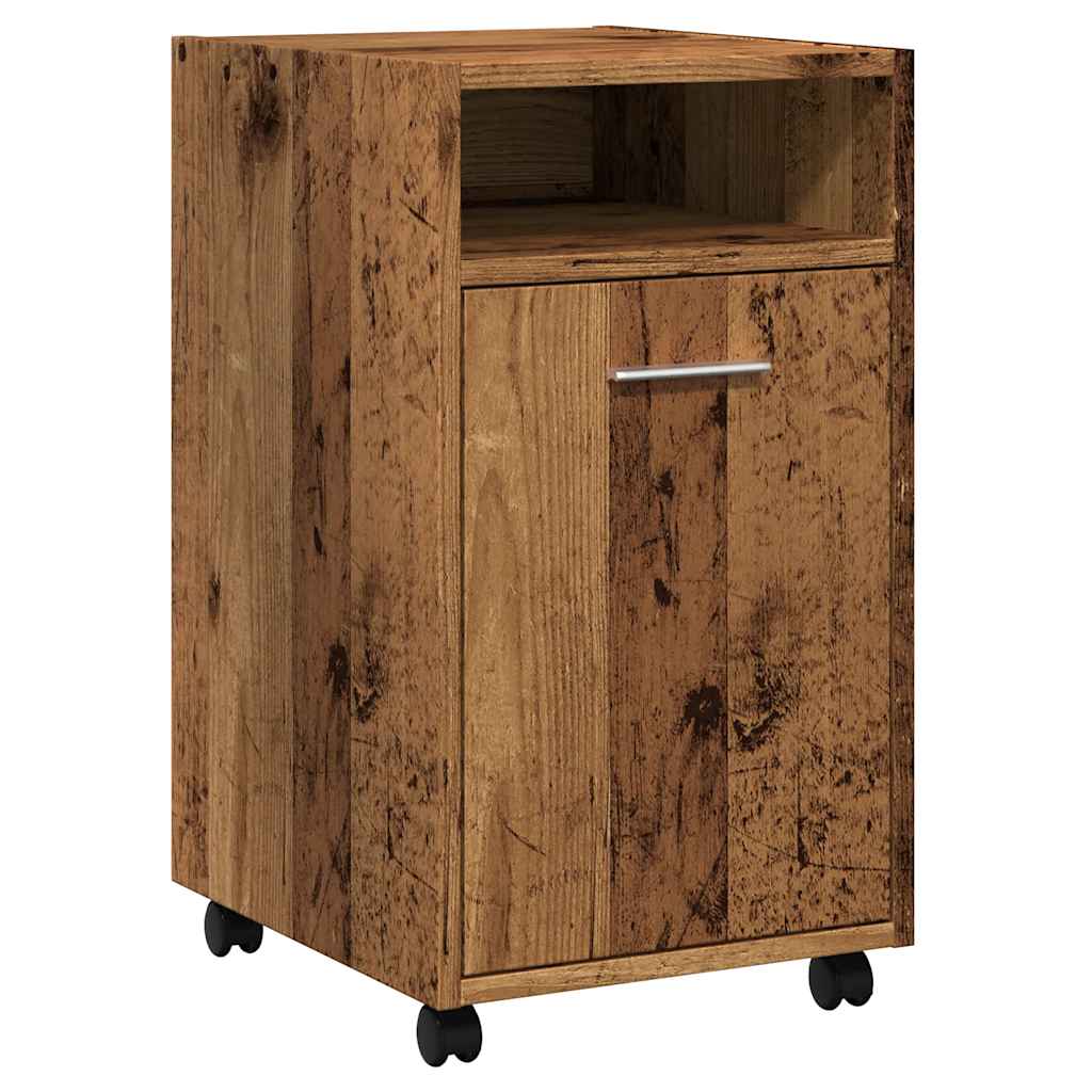 vidaXL Armoire à roulettes aspect bois de récupération 33x38x60 cm bois d'ingénierie