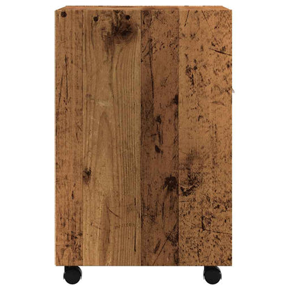 vidaXL Armoire à roulettes aspect bois de récupération 33x38x60 cm bois d'ingénierie