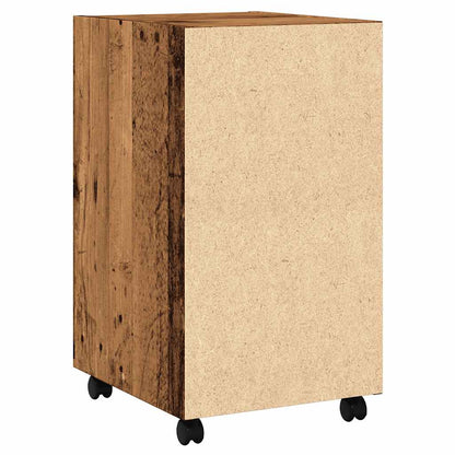vidaXL Armoire à roulettes aspect bois de récupération 33x38x60 cm bois d'ingénierie