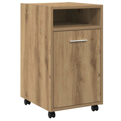 Schrank mit Rollen Artisan-Eiche 33x38x60 cm Holzwerkstoff
