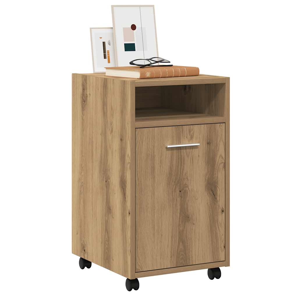 Schrank mit Rollen Artisan-Eiche 33x38x60 cm Holzwerkstoff