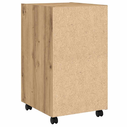Schrank mit Rollen Artisan-Eiche 33x38x60 cm Holzwerkstoff
