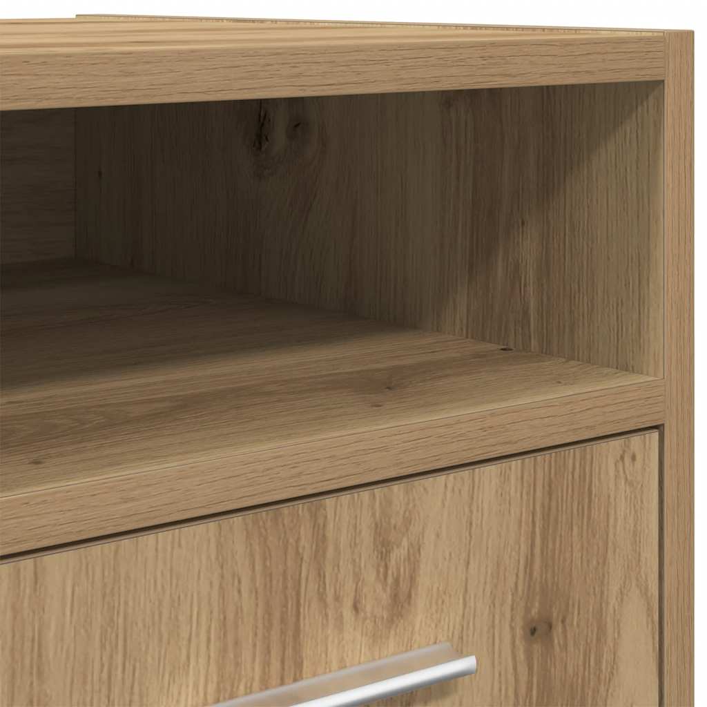 Schrank mit Rollen Artisan-Eiche 33x38x60 cm Holzwerkstoff