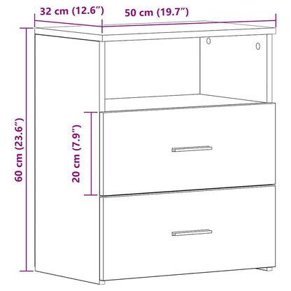 vidaXL Nachttisch Altholz-Optik 50x32x60 cm Holzwerkstoff