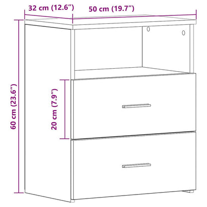vidaXL Nachttisch Artisan-Eiche 50x32x60 cm Holzwerkstoff