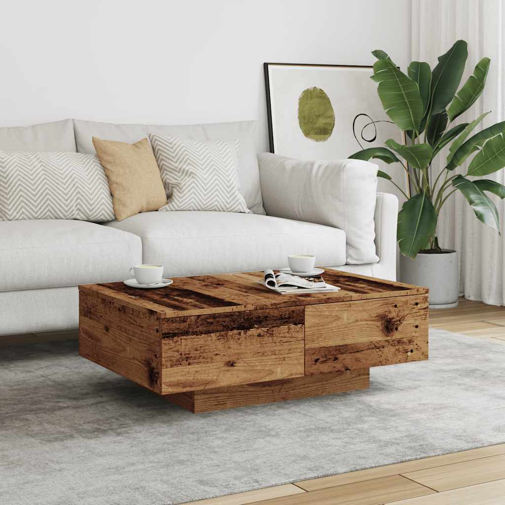 vidaXL Table basse aspect bois de récupération 90x60x31 cm Bois d'ingénierie