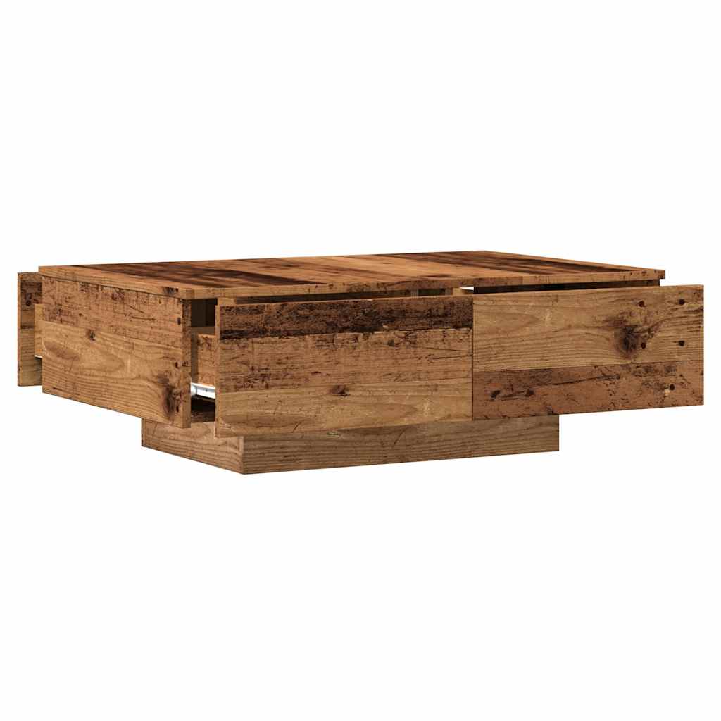 vidaXL Table basse aspect bois de récupération 90x60x31 cm Bois d'ingénierie