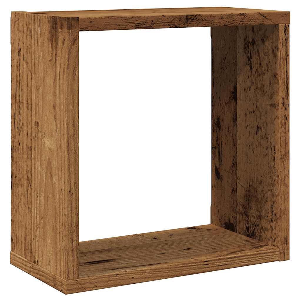 vidaXL Étagères murales cubes 2 pcs aspect bois de récupération 30x15x30 aggloméré