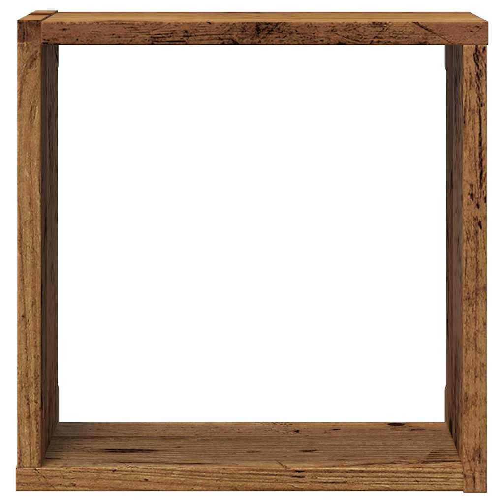 vidaXL Étagères murales cubes 2 pcs aspect bois de récupération 30x15x30 aggloméré