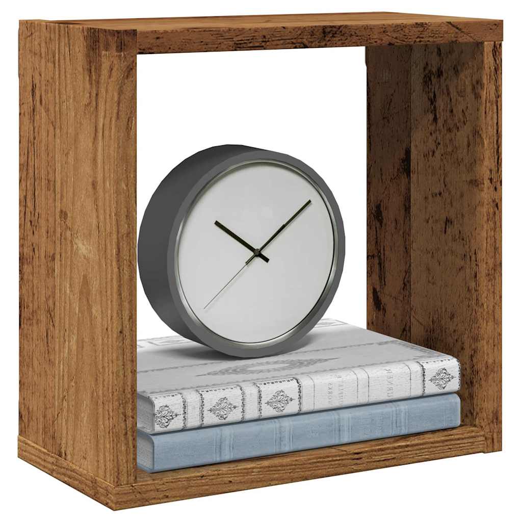 vidaXL Étagères murales cubes 2 pcs aspect bois de récupération 30x15x30 aggloméré