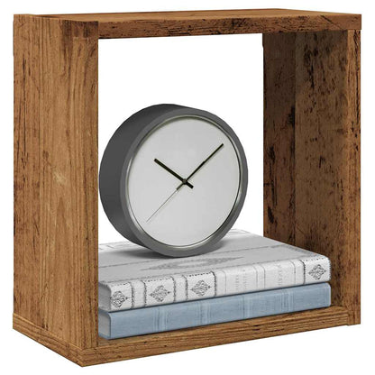vidaXL Étagères murales cubes 2 pcs aspect bois de récupération 30x15x30 aggloméré