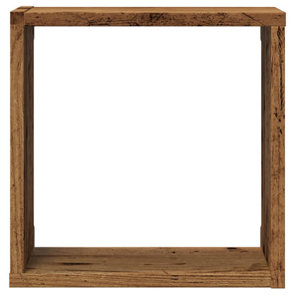 vidaXL Würfel-Wandregale 4 Stk. Altholz-Optik 30x15x30 Holzwerkstoff