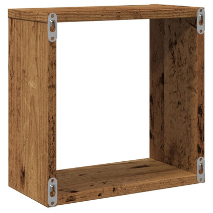 vidaXL Würfel-Wandregale 4 Stk. Altholz-Optik 30x15x30 Holzwerkstoff