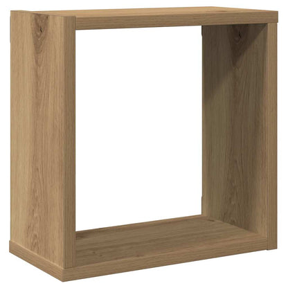 vidaXL Étagères murales cubes 2 pcs Chêne artisan 30x15x30 Bois d'ingénierie