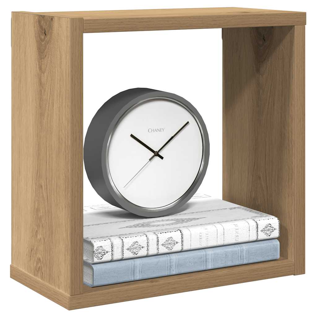 vidaXL Étagères murales cubes 2 pcs Chêne artisan 30x15x30 Bois d'ingénierie