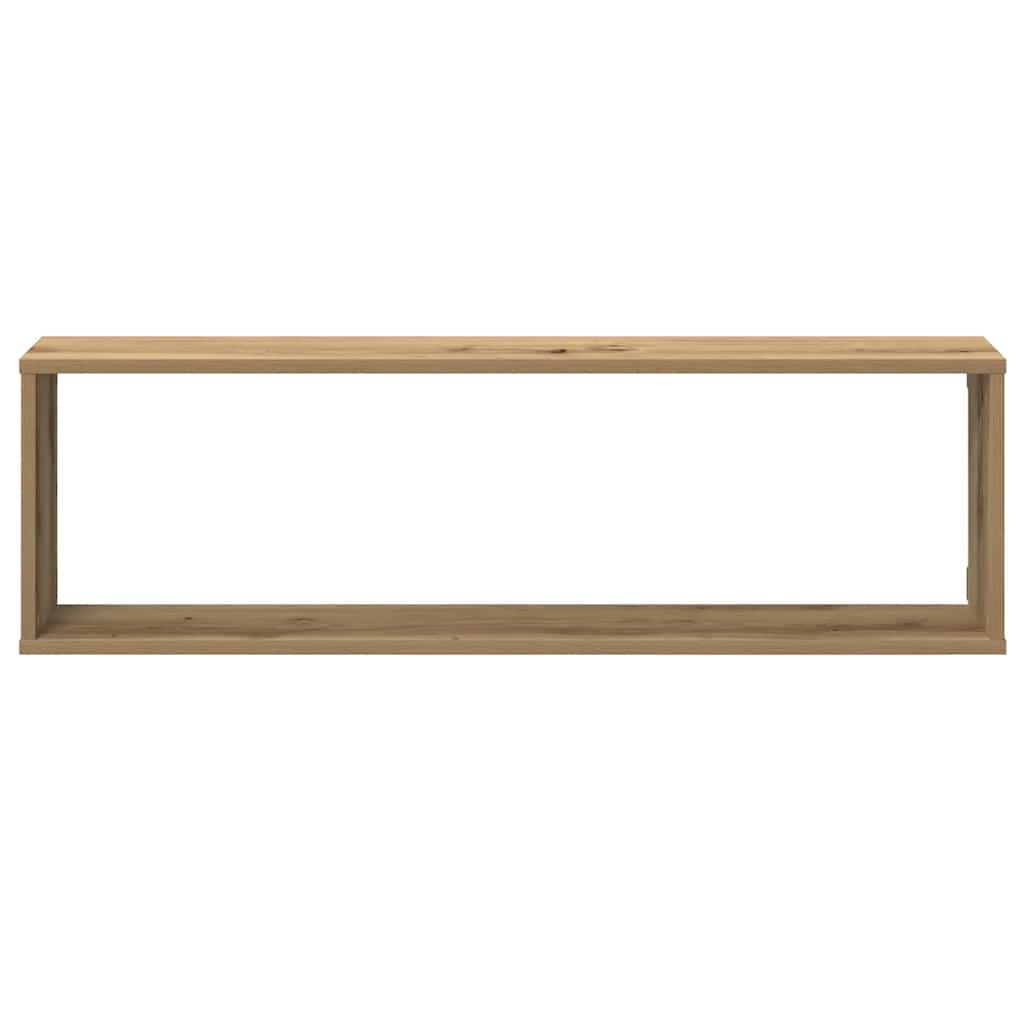 vidaXL Würfel-Wandregale 2 Stk. Artisan-Eiche 100x15x30 Holzwerkstoff