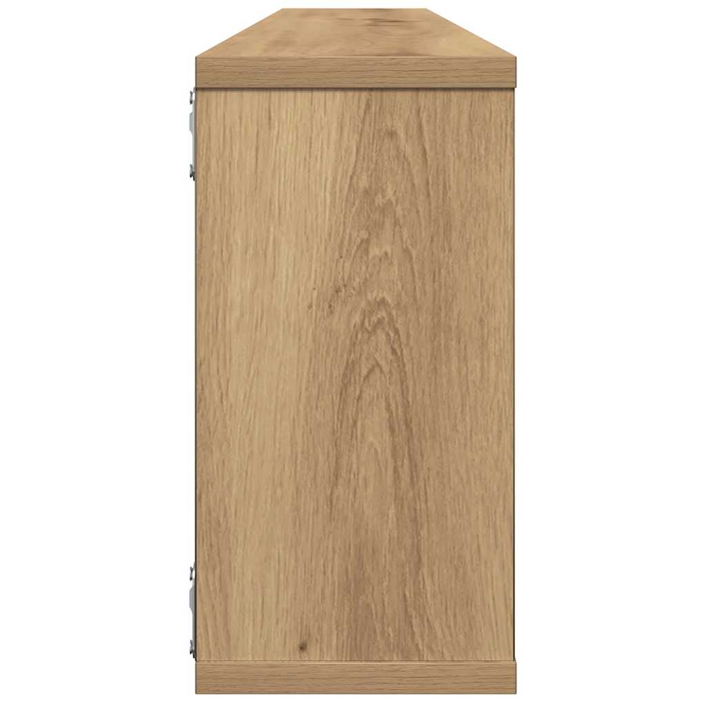 vidaXL Würfel-Wandregale 2 Stk. Artisan-Eiche 100x15x30 Holzwerkstoff