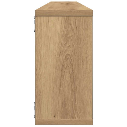 vidaXL Würfel-Wandregale 2 Stk. Artisan-Eiche 100x15x30 Holzwerkstoff