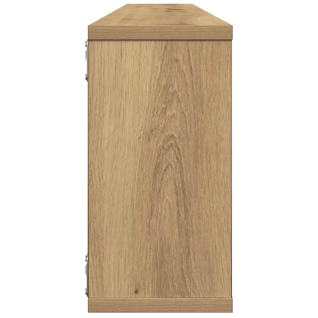 vidaXL Würfel-Wandregale 4 Stk. Artisan-Eiche 100x15x30 Holzwerkstoff