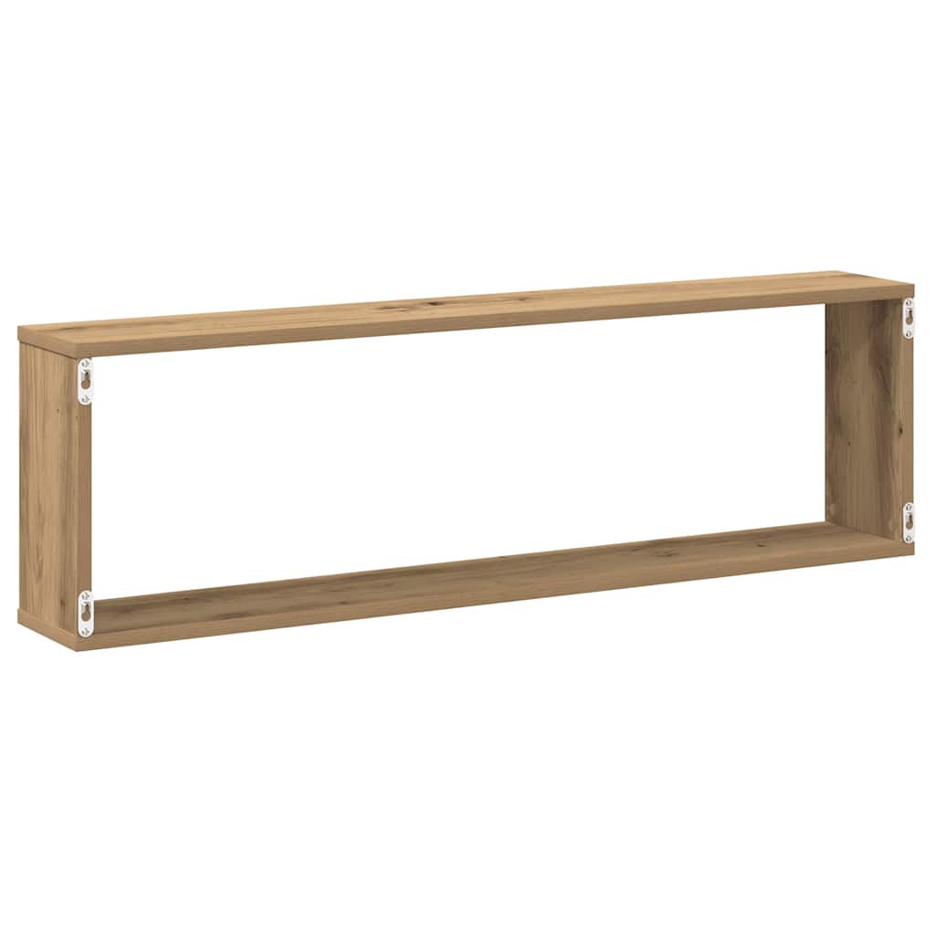 vidaXL Würfel-Wandregale 4 Stk. Artisan-Eiche 100x15x30 Holzwerkstoff