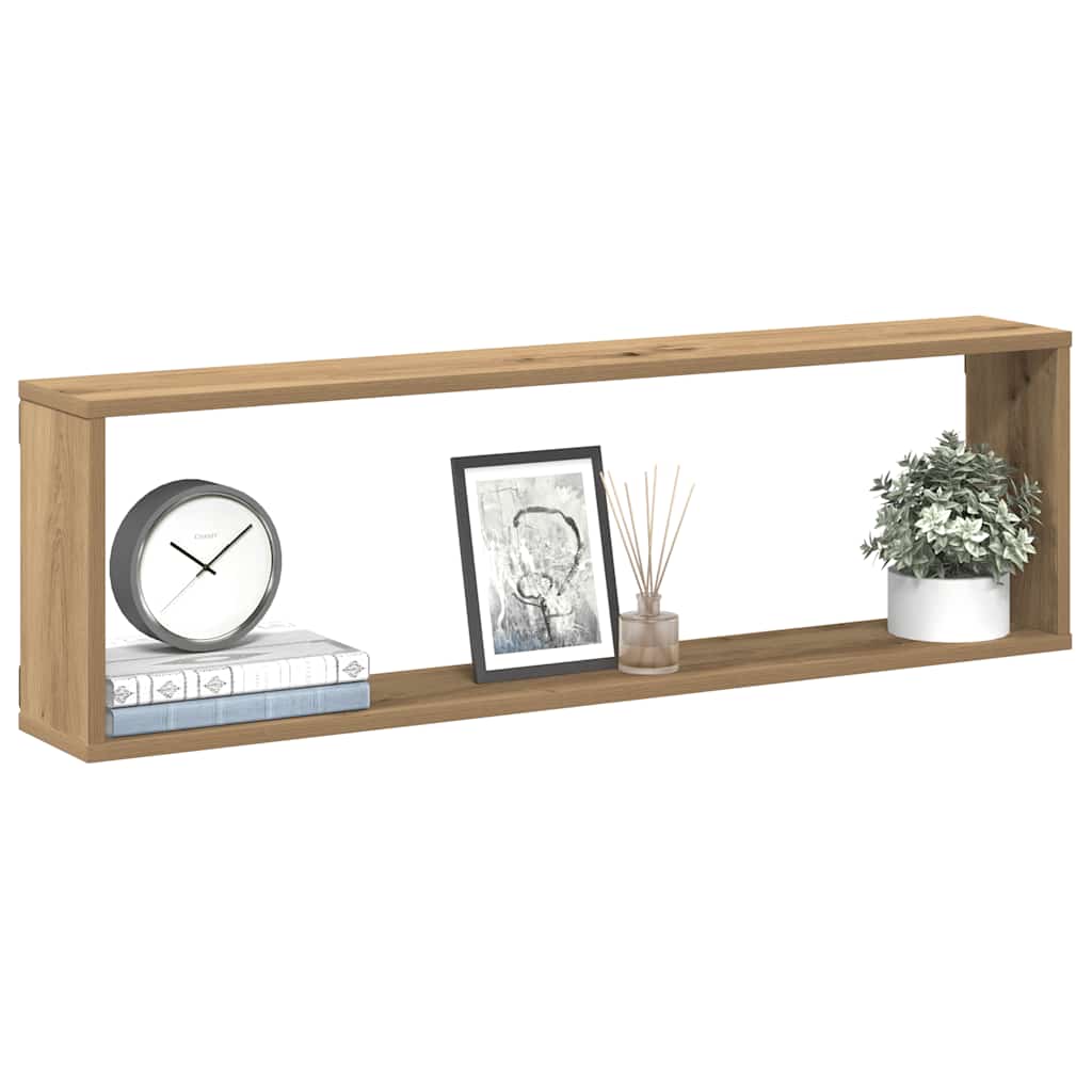vidaXL Würfel-Wandregale 4 Stk. Artisan-Eiche 100x15x30 Holzwerkstoff