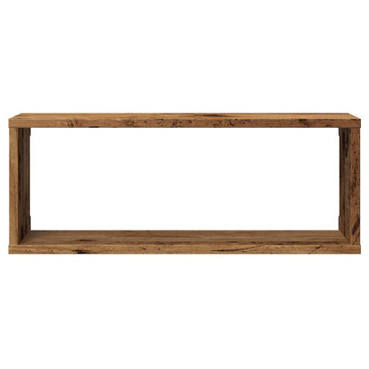 vidaXL Würfel-Wandregale 2 Stk. Altholz-Optik 60x15x23 Holzwerkstoff