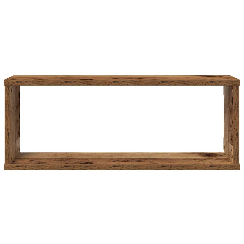 vidaXL Würfel-Wandregale 4 Stk. Altholz-Optik 60x15x23 Holzwerkstoff