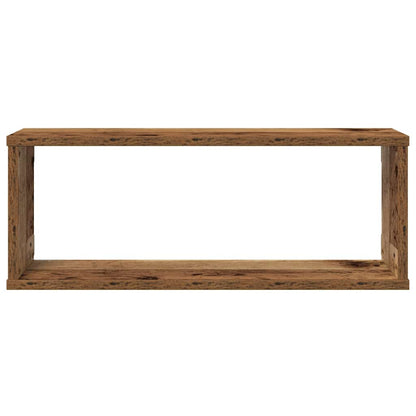 vidaXL Würfel-Wandregale 4 Stk. Altholz-Optik 60x15x23 Holzwerkstoff