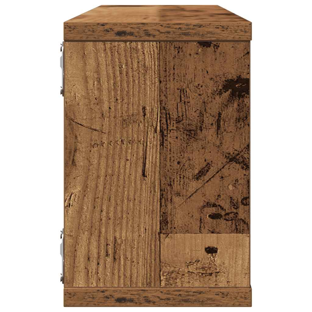 vidaXL Würfel-Wandregale 4 Stk. Altholz-Optik 60x15x23 Holzwerkstoff