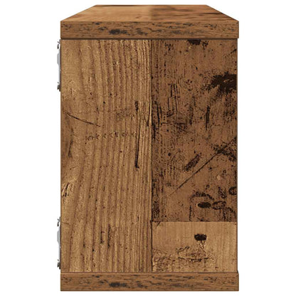 vidaXL Würfel-Wandregale 4 Stk. Altholz-Optik 60x15x23 Holzwerkstoff