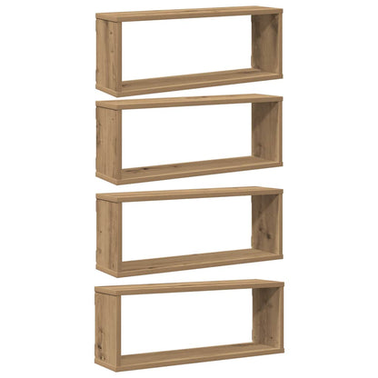 vidaXL Wandregale 4 Stk. Artisan-Eiche 60x15x23 cm Holzwerkstoff