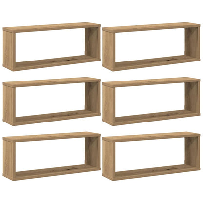 vidaXL Étagères murales 6 pcs Chêne artisan 60x15x23 cm Bois d'ingénierie