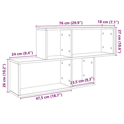 vidaXL Wandregal Artisan-Eiche 100x18x53 cm Holzwerkstoff