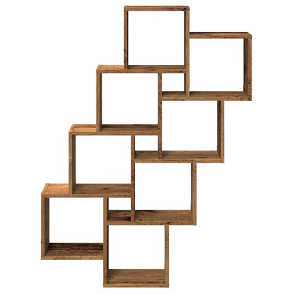 vidaXL Würfelregal Altholz-Optik 90x15x119,5 cm Holzwerkstoff