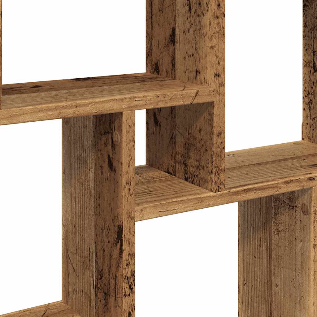 vidaXL Würfelregal Altholz-Optik 90x15x119,5 cm Holzwerkstoff