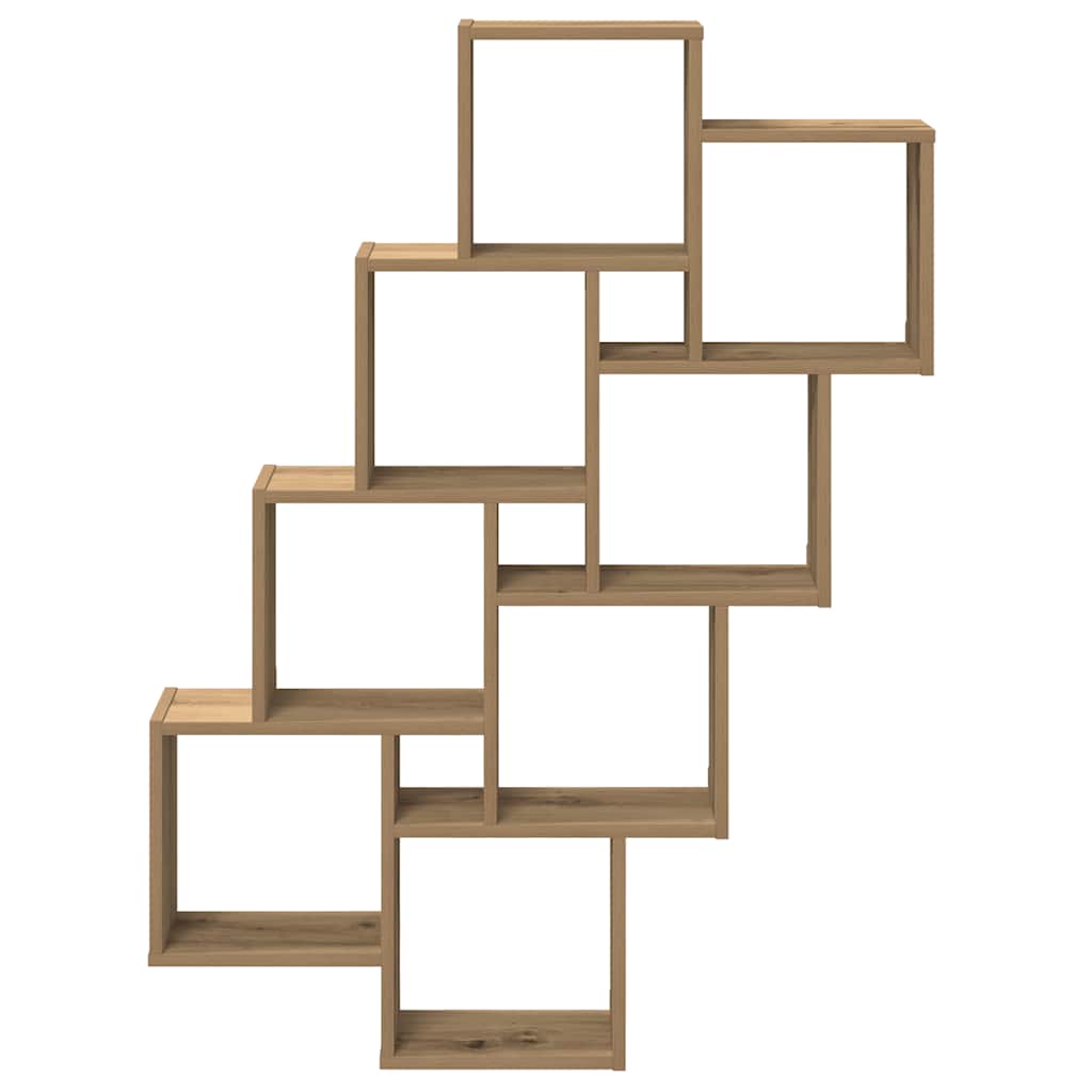 vidaXL Würfelregal Artisan-Eiche 90x15x119,5 cm Holzwerkstoff