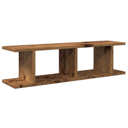 vidaXL Étagères murales 2 pcs Aspect bois de récupération 75x18x20 cm Bois d'ingénierie