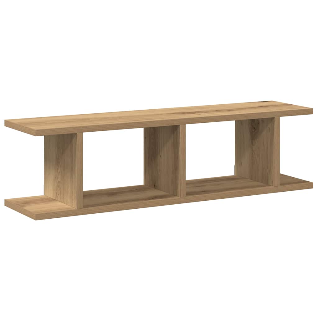 vidaXL Étagères murales 2 pcs Chêne artisan 75x18x20 cm Bois d'ingénierie