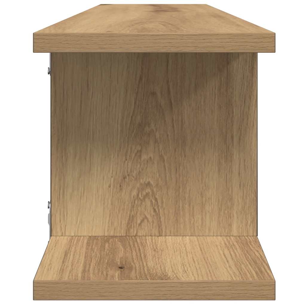 vidaXL Étagères murales 2 pcs Chêne artisan 75x18x20 cm Bois d'ingénierie