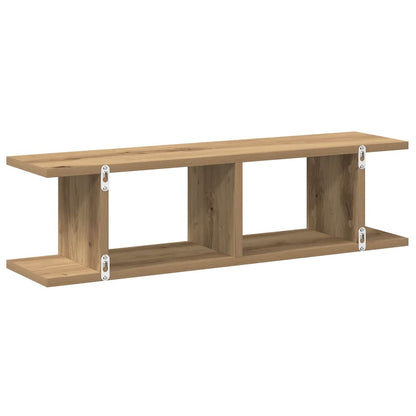 vidaXL Étagères murales 2 pcs Chêne artisan 75x18x20 cm Bois d'ingénierie