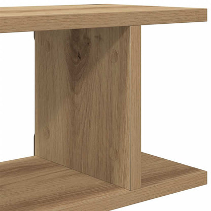 vidaXL Étagères murales 2 pcs Chêne artisan 75x18x20 cm Bois d'ingénierie