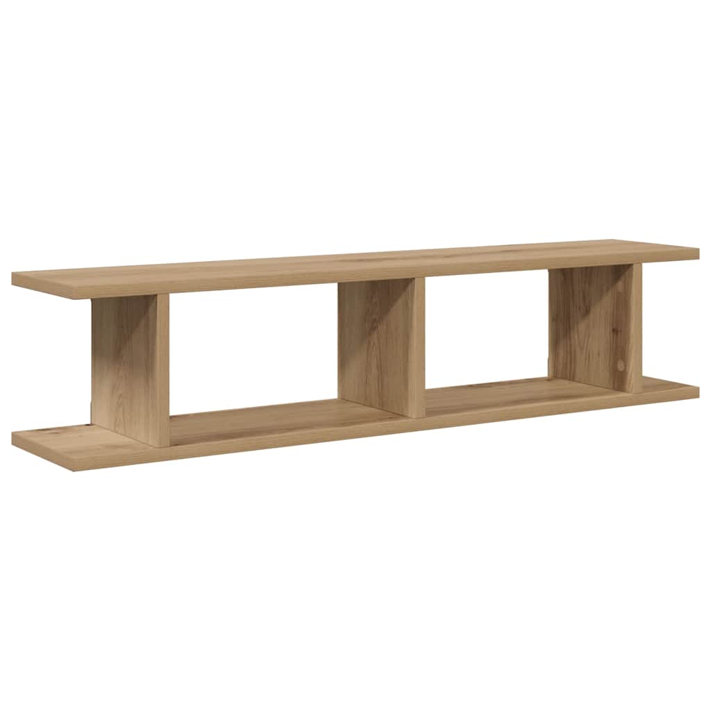 vidaXL Étagères murales 2 pcs Chêne artisan 90x18x20 cm Bois d'ingénierie