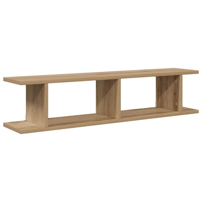 vidaXL Étagères murales 2 pcs Chêne artisan 90x18x20 cm Bois d'ingénierie