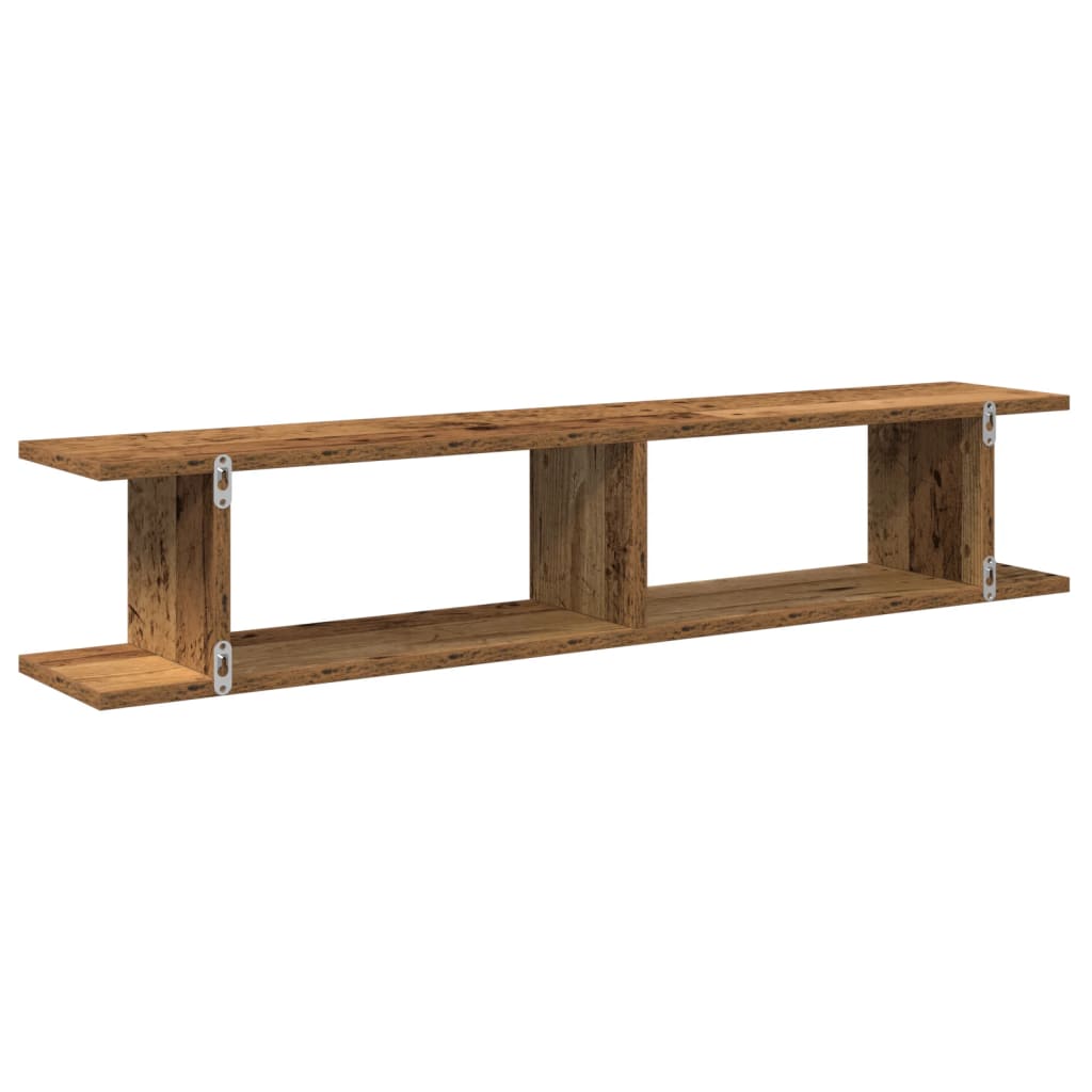 vidaXL Wandregale 2 Stk. Altholz-Optik 105x18x20 cm Holzwerkstoff