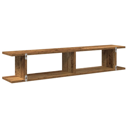 vidaXL Wandregale 2 Stk. Altholz-Optik 105x18x20 cm Holzwerkstoff
