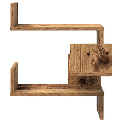 vidaXL Étagère d'angle murale aspect bois de récupération 40x40x49,5 cm en bois d'ingénierie
