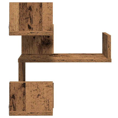 vidaXL Étagère d'angle murale aspect bois de récupération 40x40x49,5 cm en bois d'ingénierie