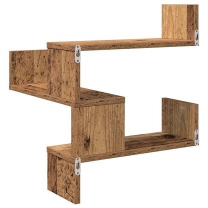 vidaXL Étagère d'angle murale aspect bois de récupération 40x40x49,5 cm en bois d'ingénierie